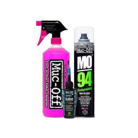 MUC-OFF CLEAN-PROTECT-LUBE märkähuoltosarja