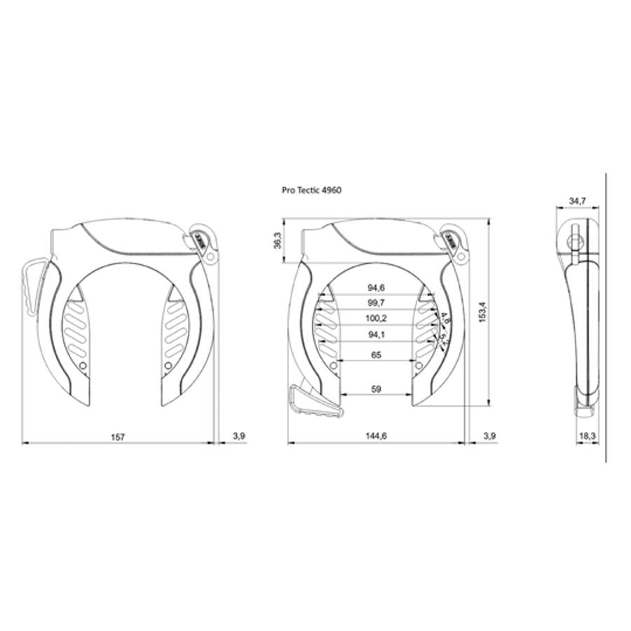 ABUS PRO TECTIC R 4960 NR BK Runkolukko