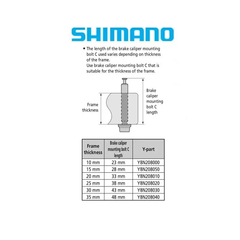 SHIMANO FLATMOUNT C-tyypin jarrusatulan kiinnityspultit