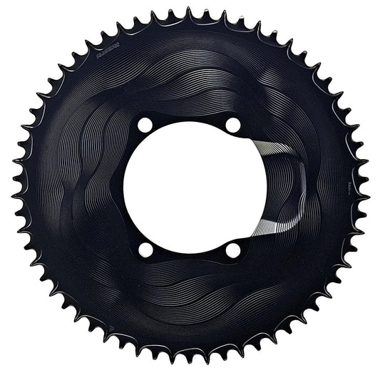 ALUGEAR AERO 12V yksittäinen eturatas 110 BCD Shimanolle musta
