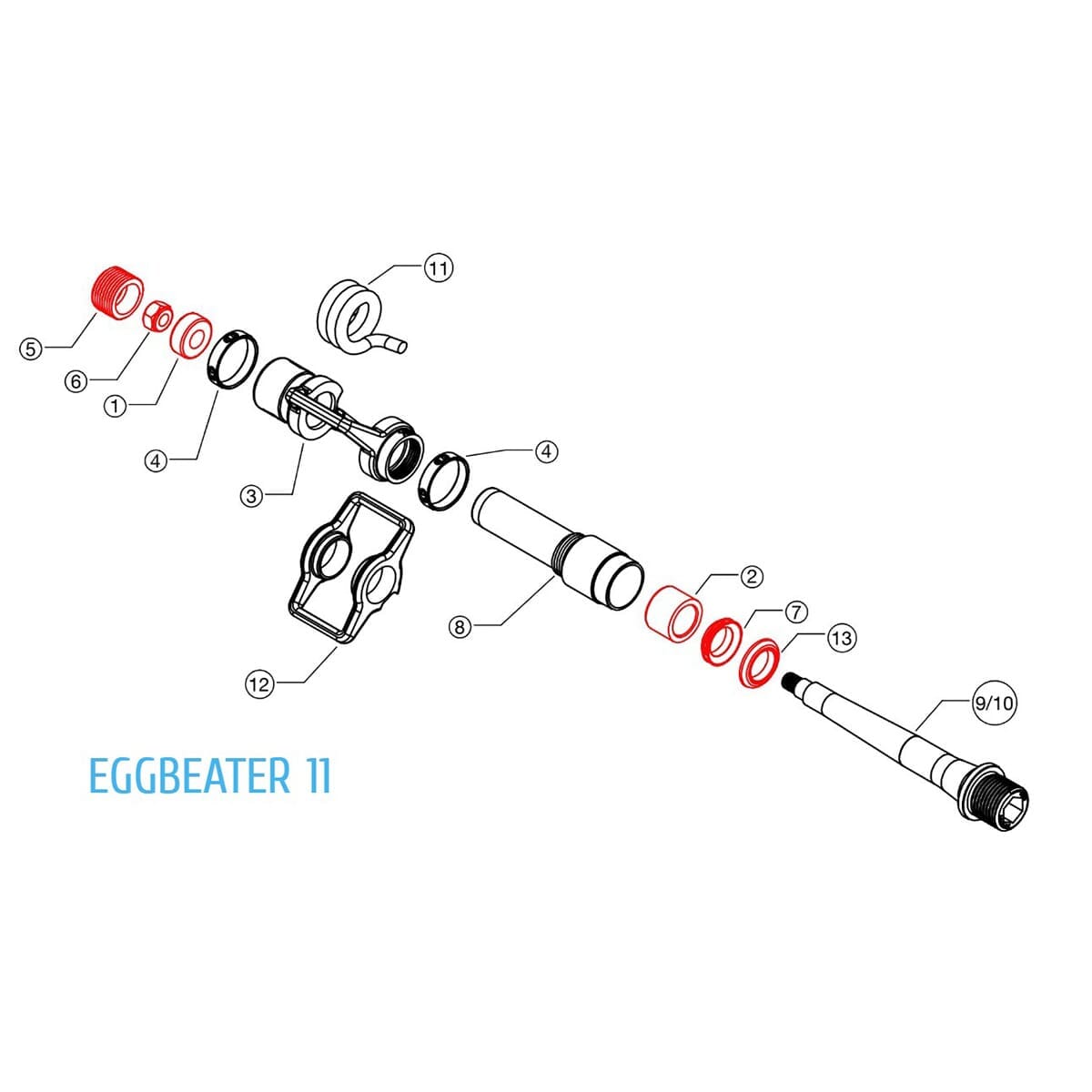 Kunnostussarja CRANKBROTHERS EGGBEATER / CANDY 11 polkimille #16229