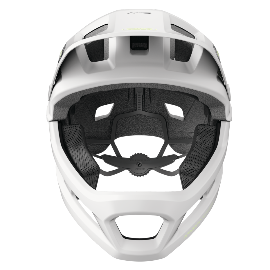 ABUS YOUDROP FF Junior MTB-kypärä Lemon Valkoinen