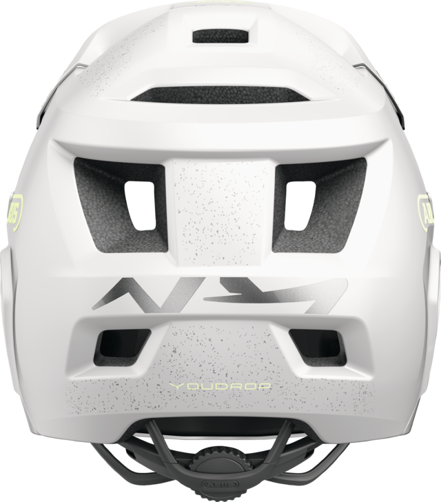 ABUS YOUDROP FF Junior MTB-kypärä Lemon Valkoinen