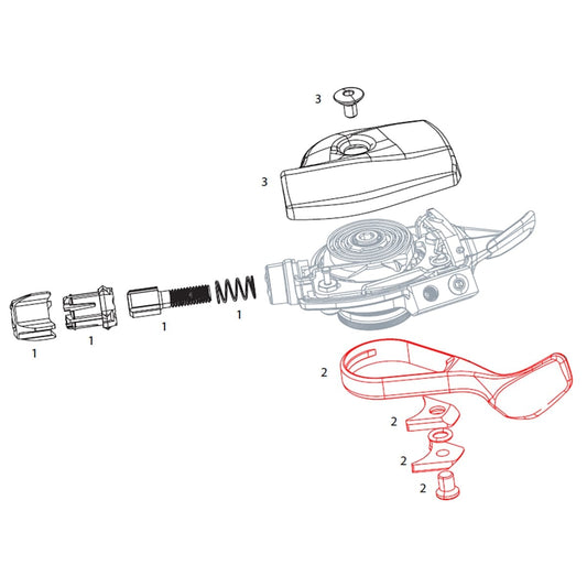 Kit Levier de Remplacement pour Commande de Vitesse Droite SRAM EAGLE XX1 #11.7018.056.000