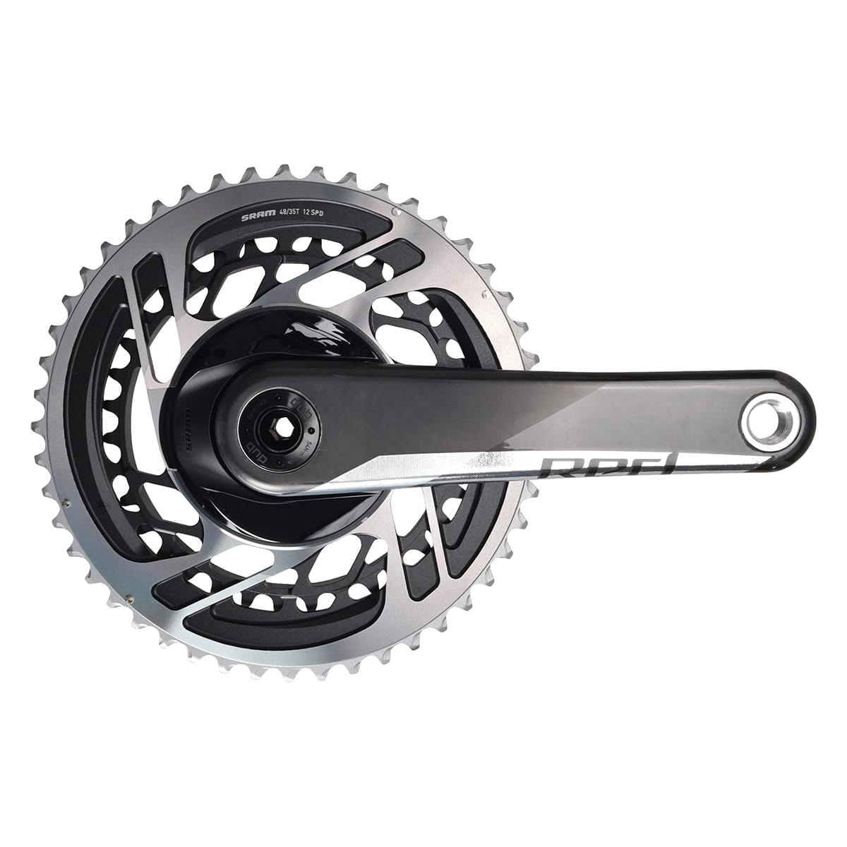 Pédalier 12V SRAM RED AXS DUB Double Mid-Compact Noir/Argent