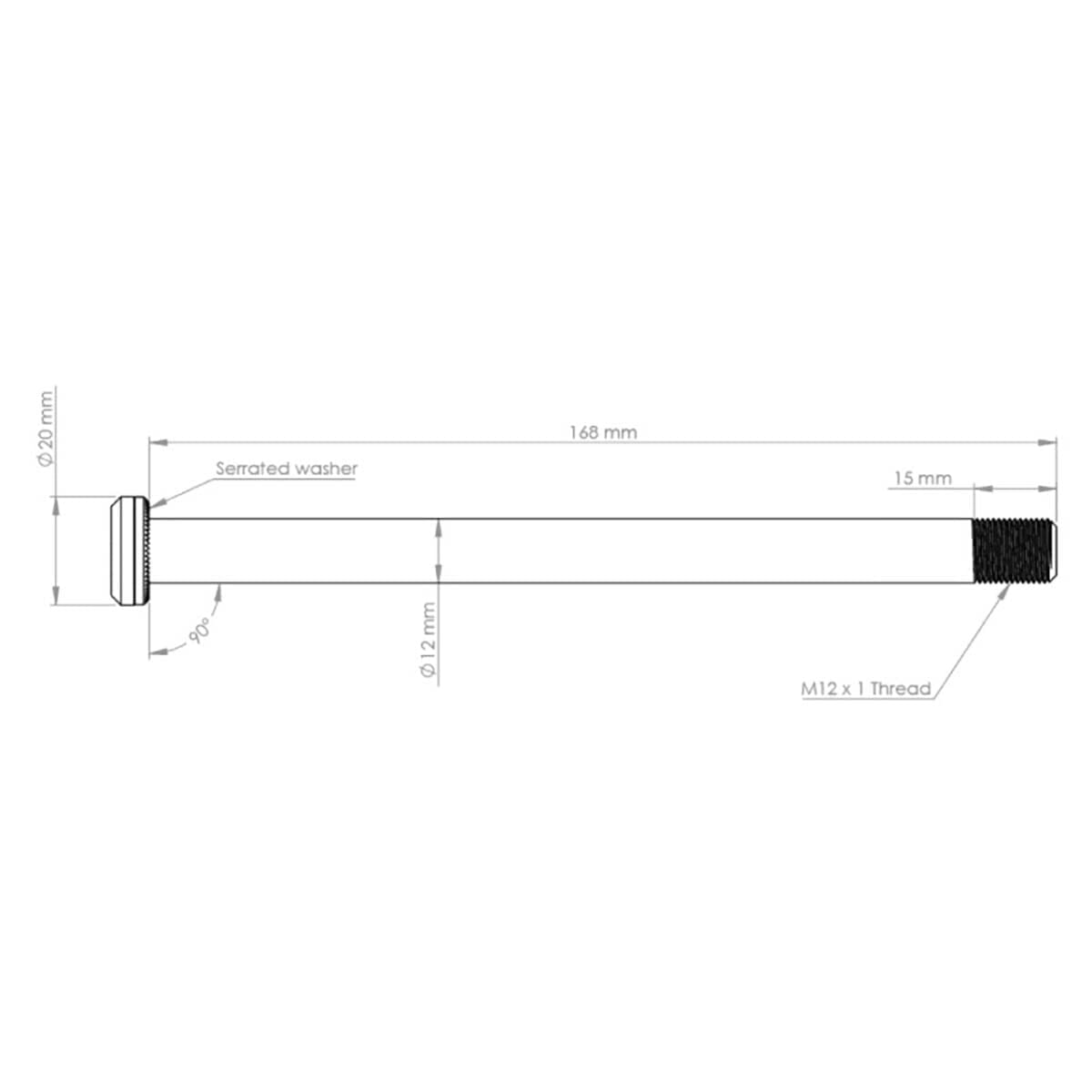 Axe de Roue Arrière BURGTEC 168,5 mm pour Cadres Santa Cruz Argent