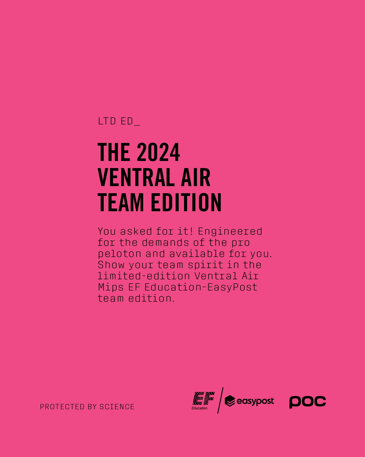 POC VENTRAL AIR MIPS EF Race team LIMITED Road kypärä vaaleanpunainen 2024