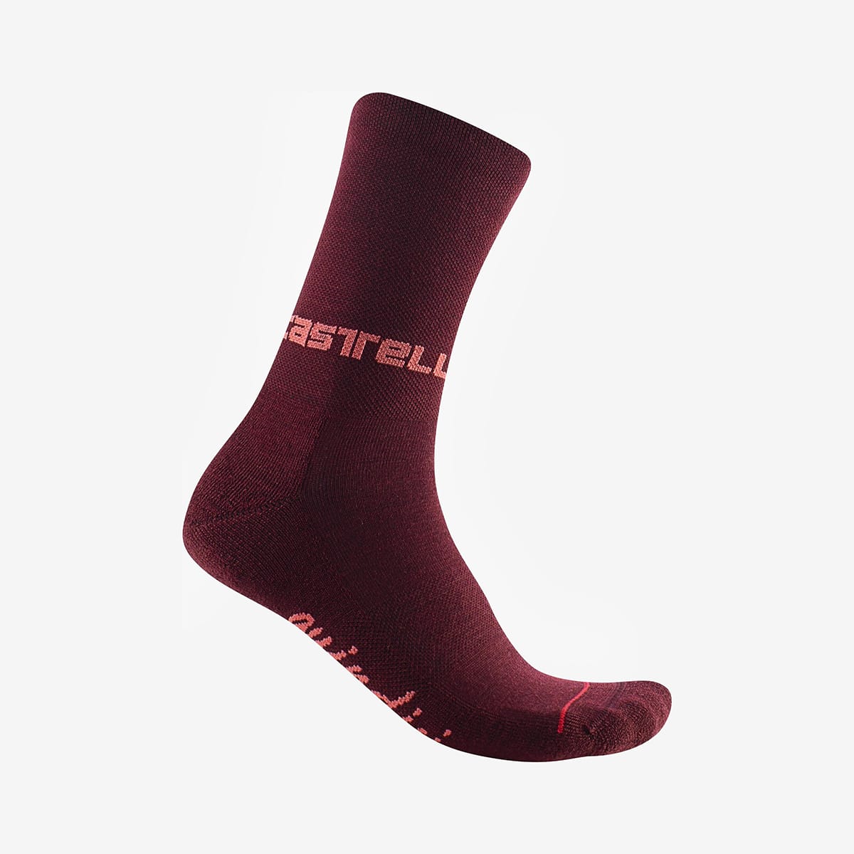 CASTELLI QUINDICI SOFT MERINO Naisten sukat Bordeaux