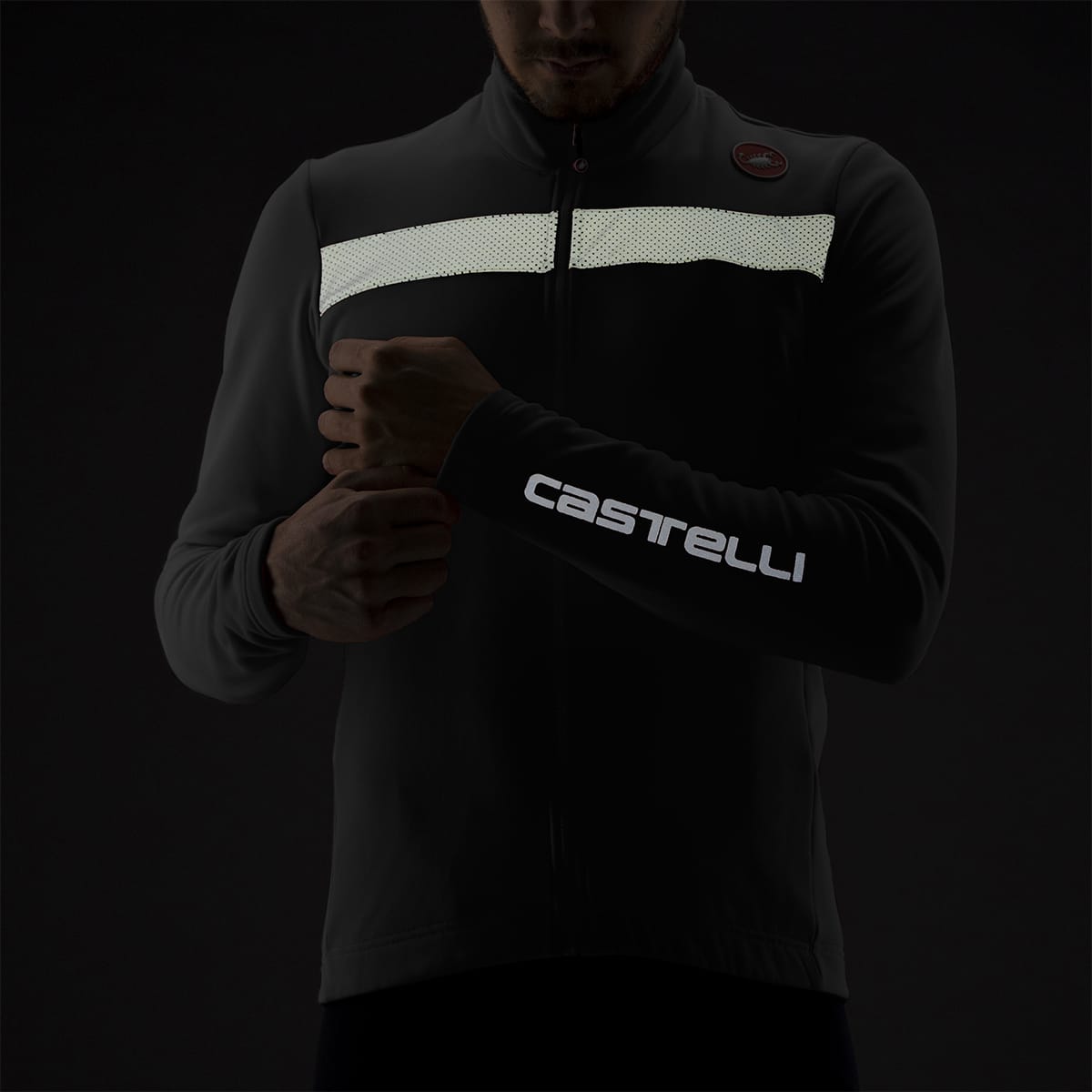 CASTELLI PURO 3 FZ pitkähihainen trikoo musta/harmaa