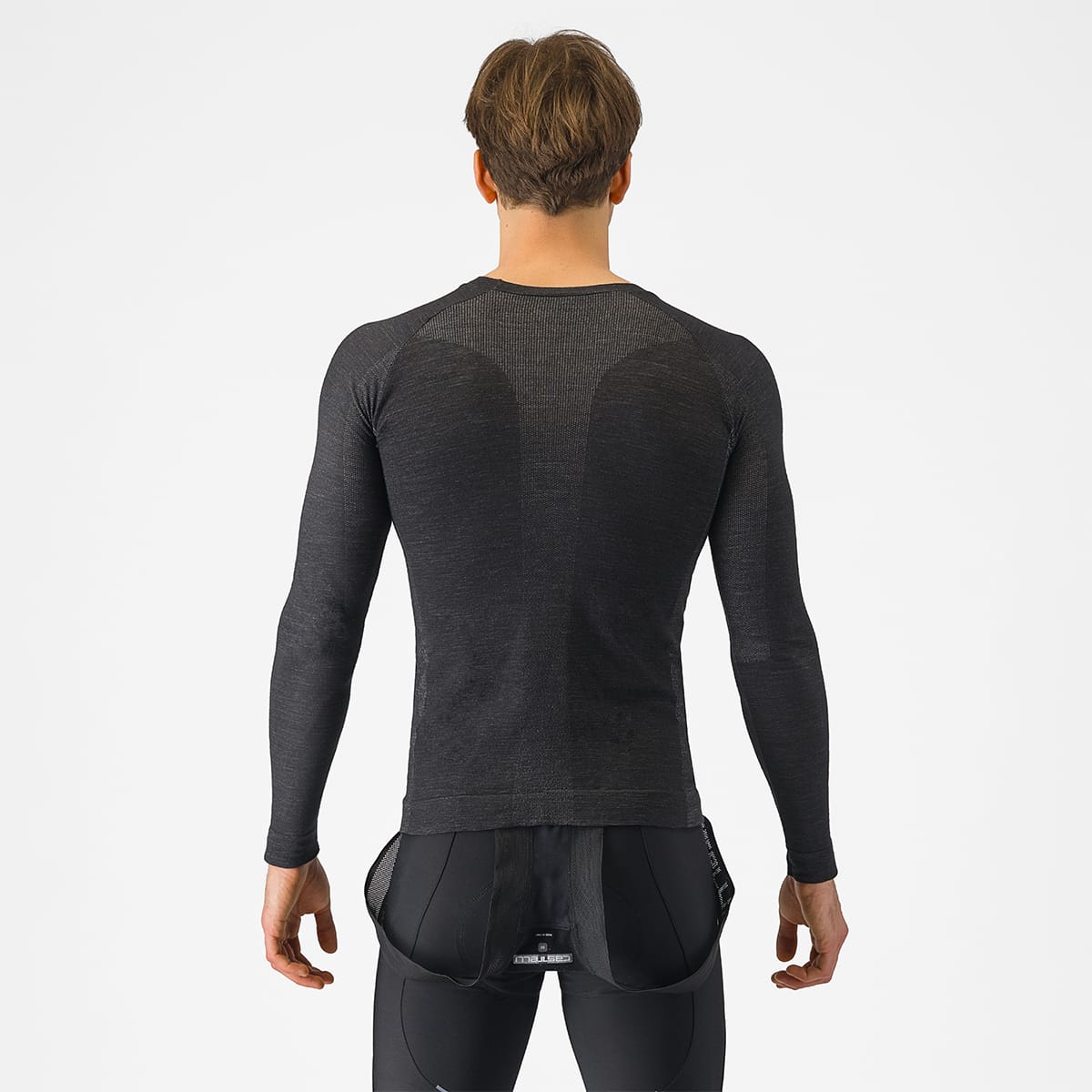 CASTELLI MERINO SEAMLESS pitkähihainen alusasu musta