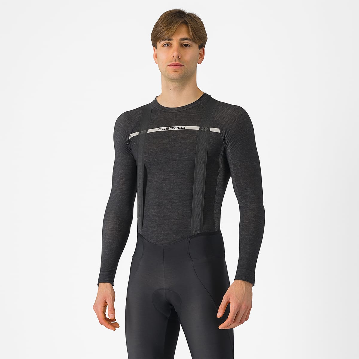 CASTELLI MERINO SEAMLESS pitkähihainen alusasu musta