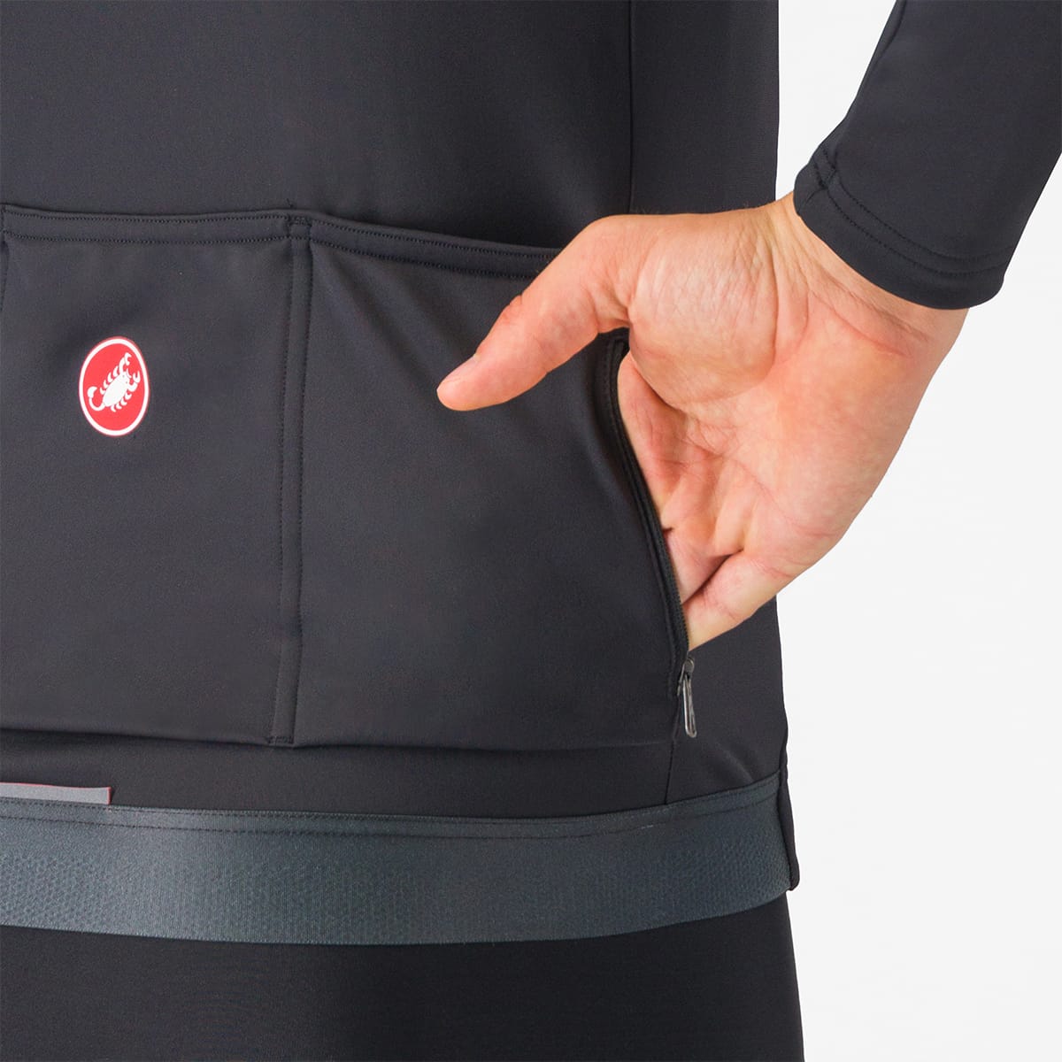 CASTELLI ESPRESSO THERMAL pitkähihainen trikoo musta