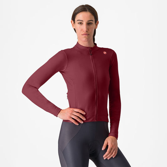 CASTELLI ESPRESSO THERMAL Naisten pitkähihainen Jersey Bordeaux