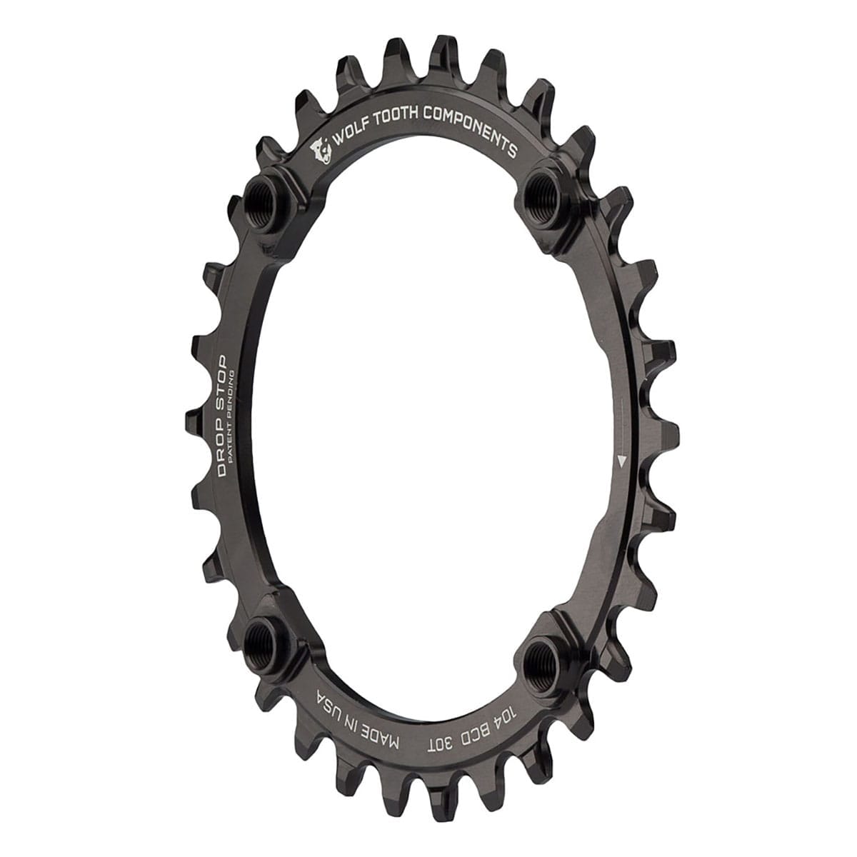 Plateau WOLF TOOTH 104 BCD 9/10/11/12V 4 Trous 104mm Noir