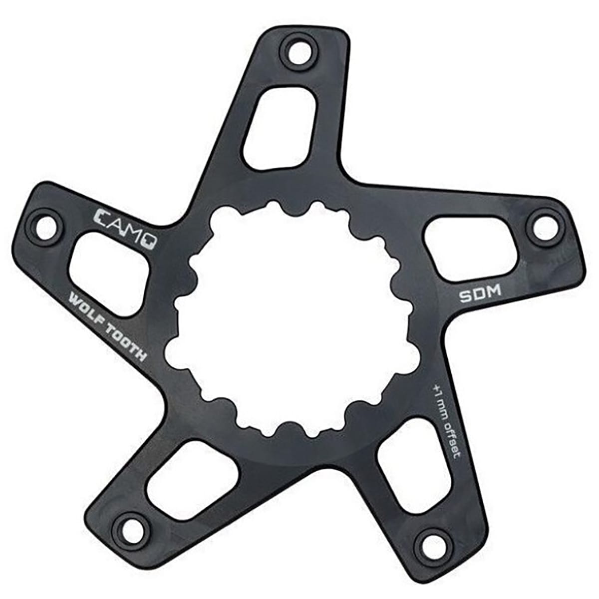 WOLF TOOTH CAMO M5 kampiakseli Star Sram Direct Mount Offset -5mm Musta