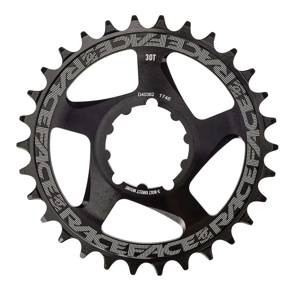 Plateau Mono RACE FACE NARROW WIDE 9/10/11/12V Direct Mount Compatible SRAM Noir