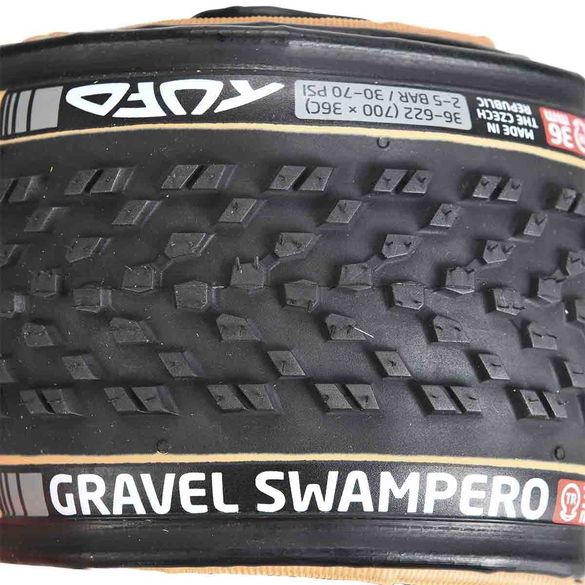 Pneu TUFO GRAVEL SWAMPERO 700x36c Tubeless Ready Noir