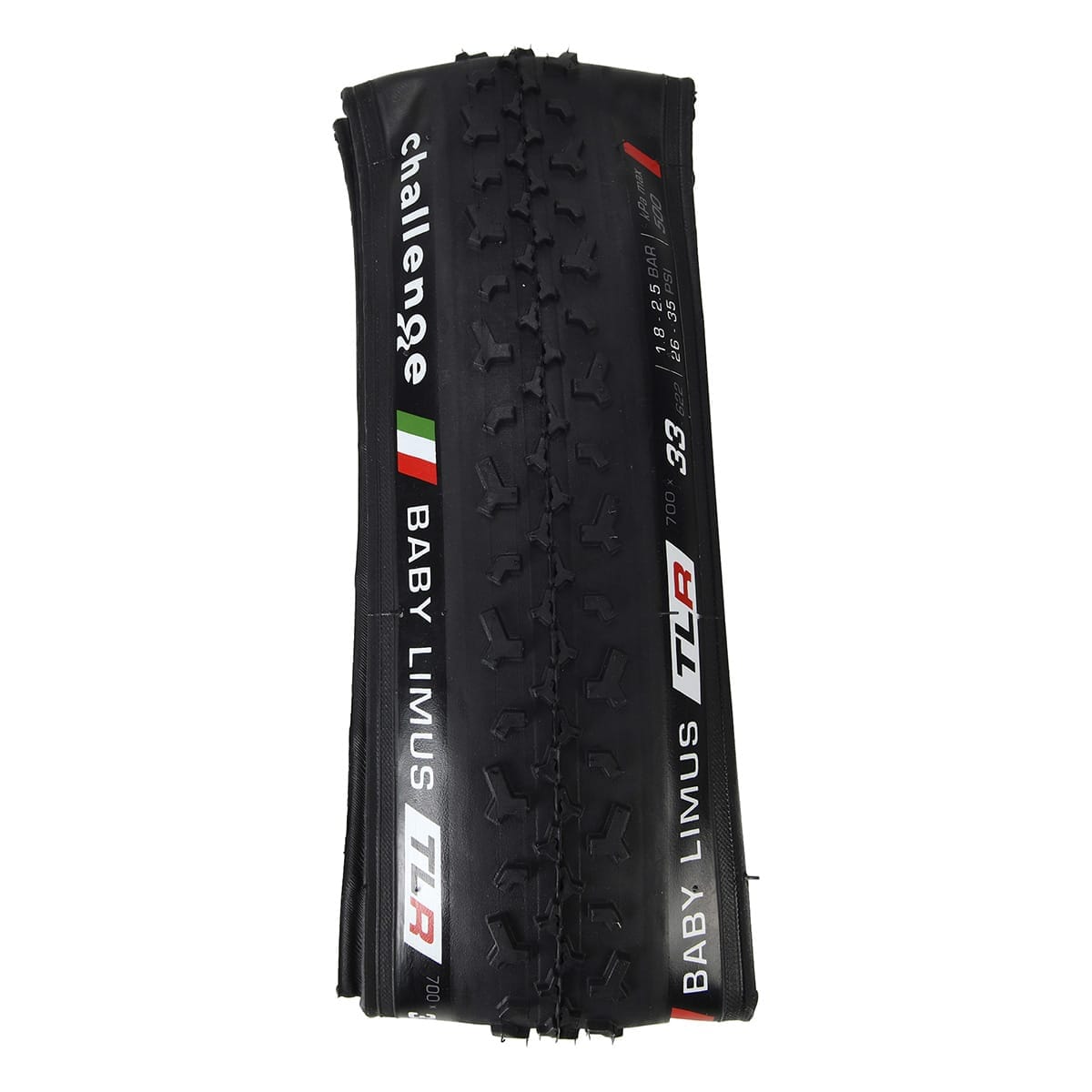 Pneu CHALLENGE BABY LIMUS 700x33c Tubeless Ready Noir