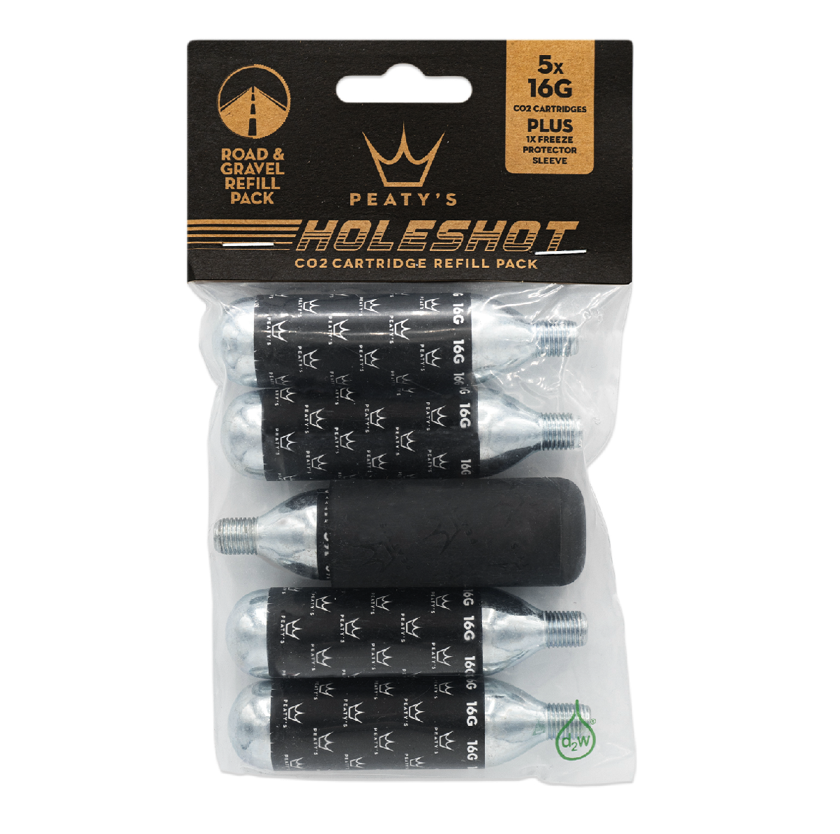 PEATY'S HOLOESHOT CO2 patruuna kierretty Road / Gravel (x5)
