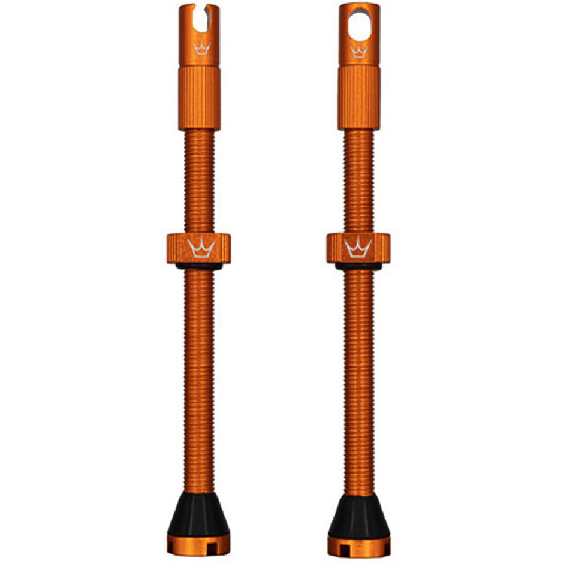 PEATY'S x Chris King MK2 Presta 80 mm Tubeless-venttiilit (x2) Oranssi (x2)