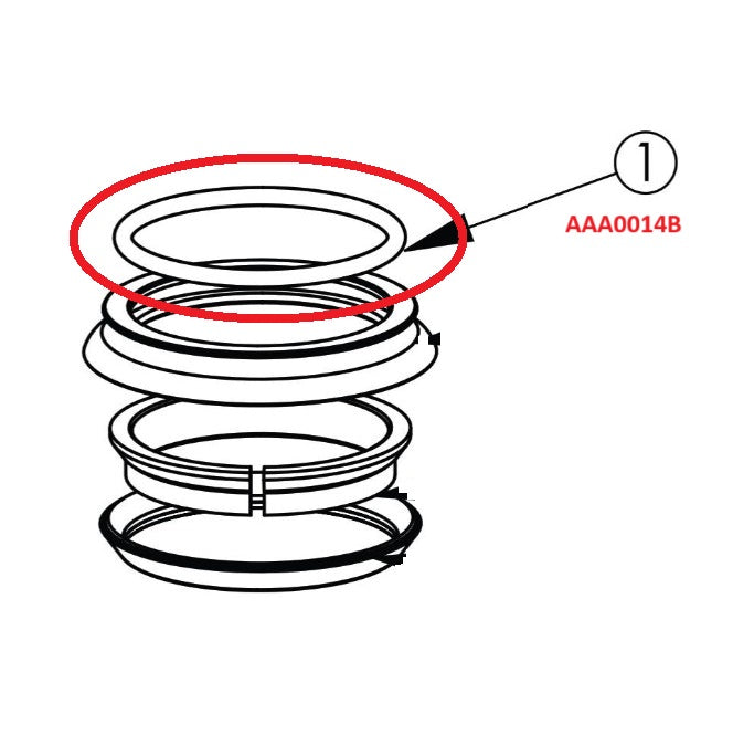 CANE CREEK 40 Yläkannen tiiviste 1-1/8" ZS44-kuulokepesä, sininen