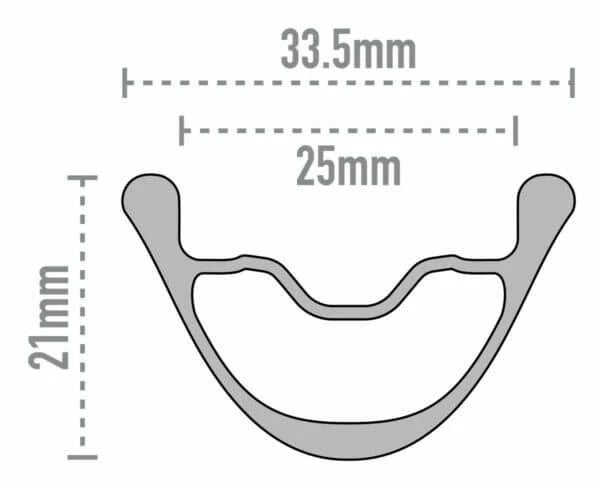 ENVE AG25 Tubeless Ready takapyörä (Center Lock)