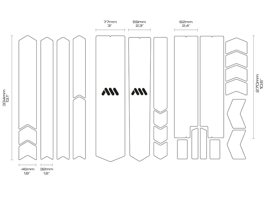 Liimattu kehyssuoja ALL MOUNTAIN STYLE TOTAL läpinäkyvästi