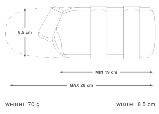 APIDURA EXPIDITION CARGO CAGE PACK 1.3 L haarukkapussi musta