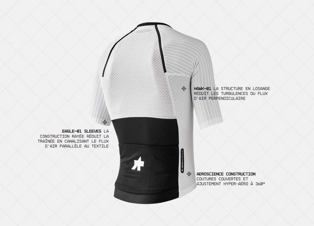 ASSOS EQUIPE RSR BOLIDE Jersey Valkoinen