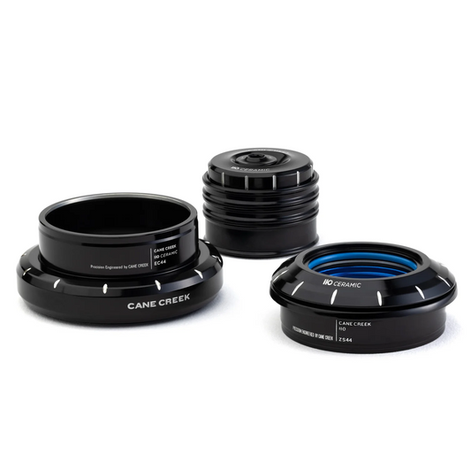 Ohjausarja CANE CREEK 110 Ceramic Tapered , 1 1/8"-1.5", ZS44/28.6/H8 | EC44/40/H12, musta/ hopea