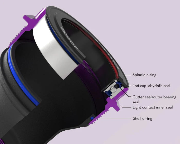 WOLFTOOTH T47 Ulkoinen 24mm oranssi kampiakseli