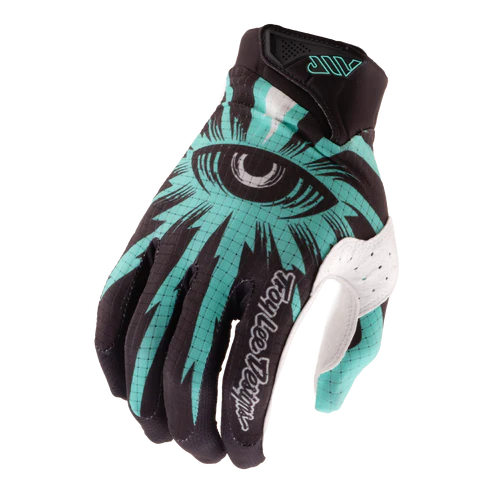 TROY LEE DESIGNS AIR CYCLOPS Carbon/Real Teal käsineet