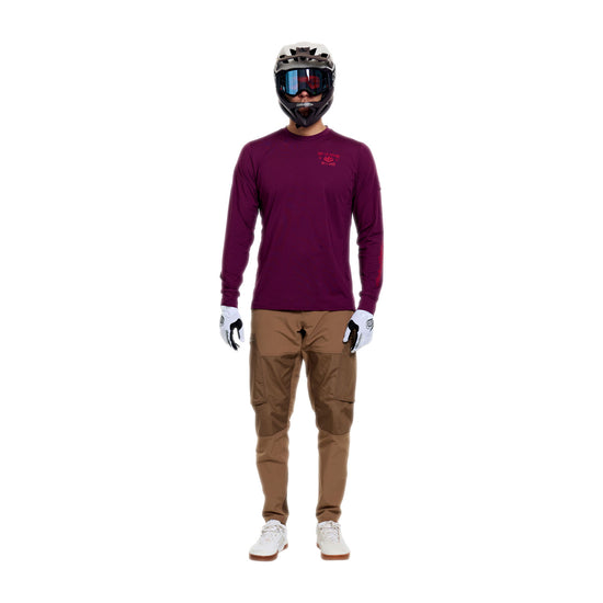 TROY LEE DESIGNS RUCKUS RIDE LOCKDOWN pitkähihainen trikoo Sangriaa