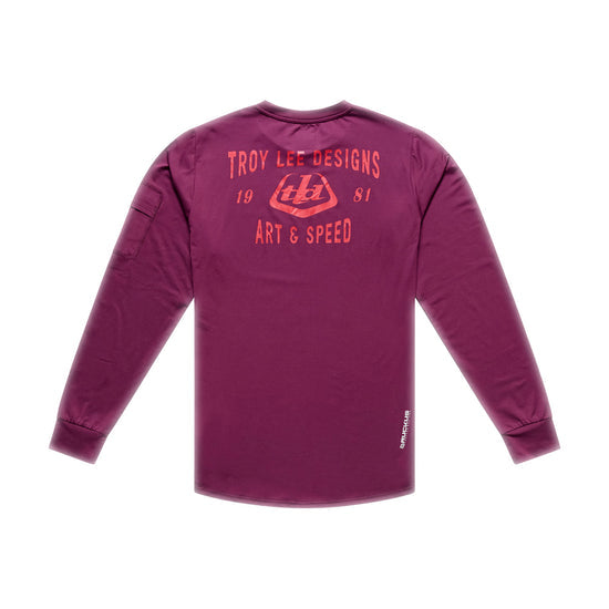 TROY LEE DESIGNS RUCKUS RIDE LOCKDOWN pitkähihainen trikoo Sangriaa