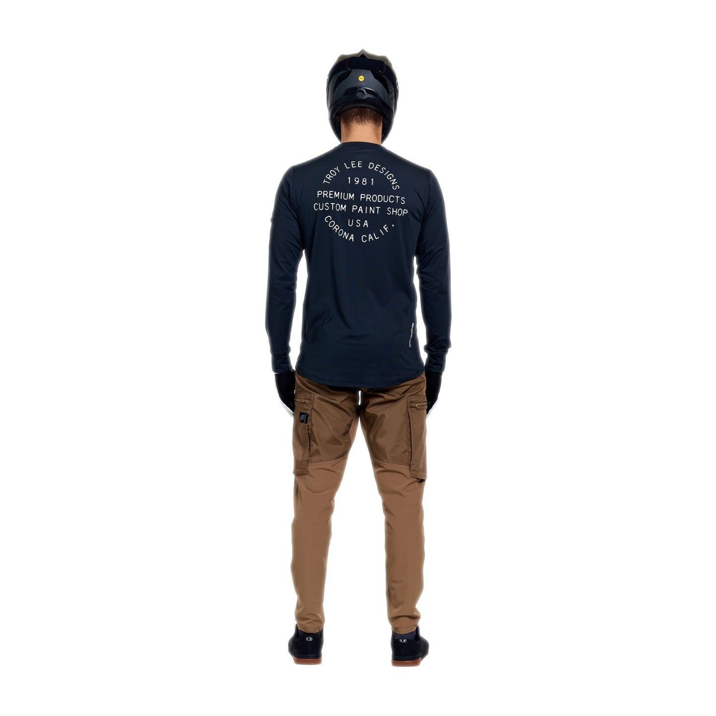 TROY LEE DESIGNS RUCKUS RIDE PRESSED pitkähihainen hiilipintainen Jersey