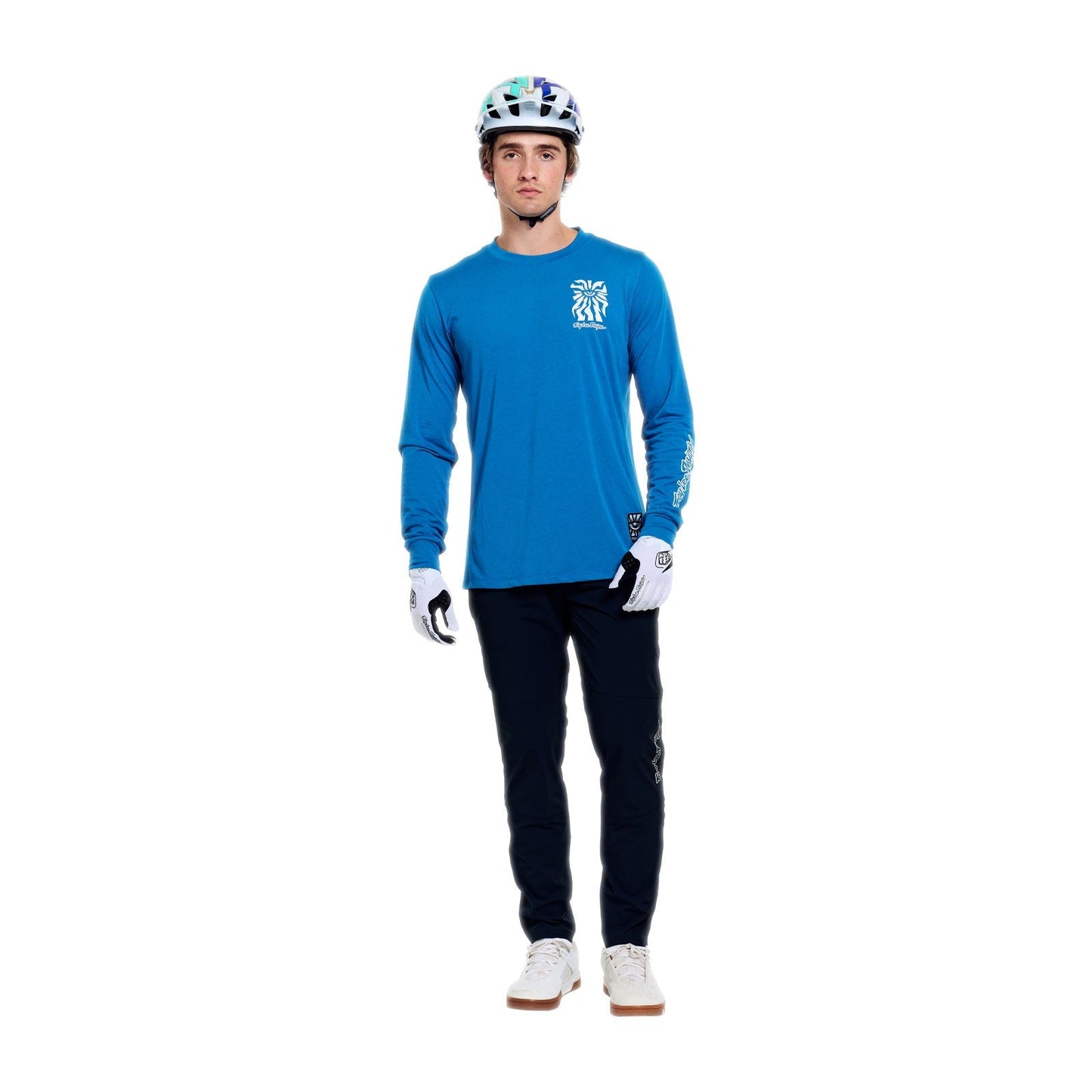 TROY LEE DESIGNS SKYLINE RIDE ONE EYE AERO Jersey pitkähihainen sininen