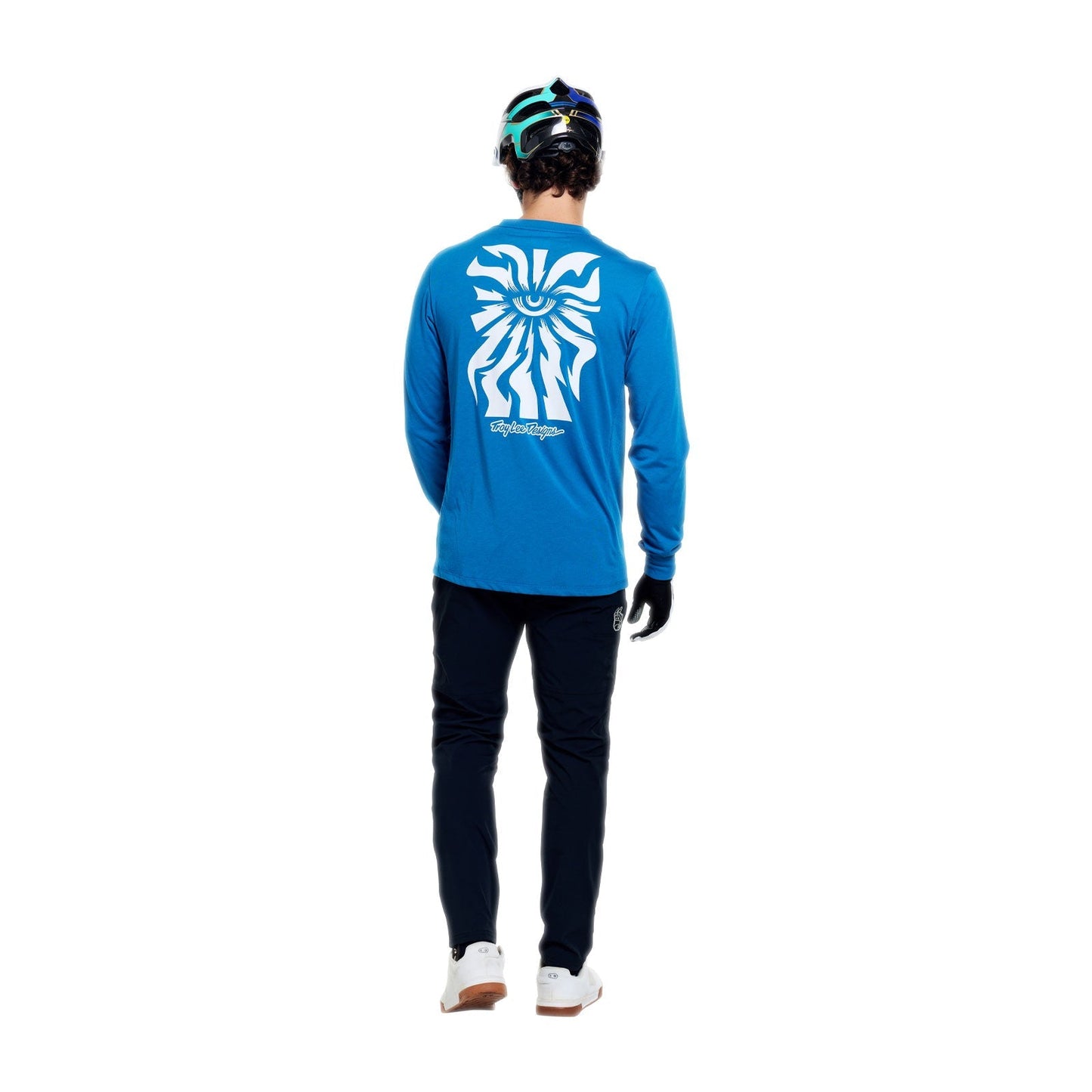 TROY LEE DESIGNS SKYLINE RIDE ONE EYE AERO Jersey pitkähihainen sininen