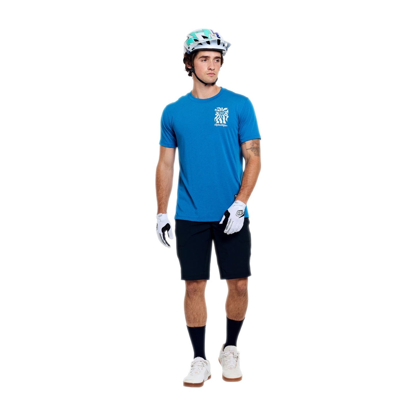 TROY LEE DESIGNS SKYLINE RIDE ONE EYE AERO Jersey Lyhythihainen Sininen