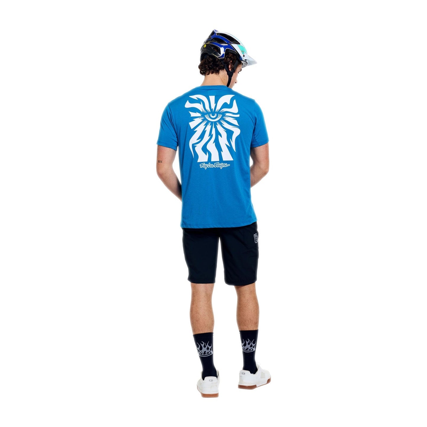 TROY LEE DESIGNS SKYLINE RIDE ONE EYE AERO Jersey Lyhythihainen Sininen