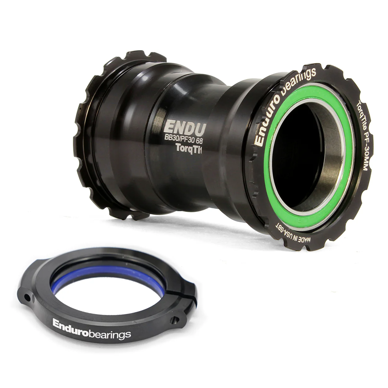 ENDURO BEARINGS TorqTite PF30 alatukivarsi 30mm akseli (kapea) Ruostumaton teräs Musta