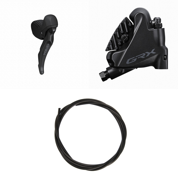 Oikea Vipu ja Takajarru SHIMANO GRX ST-RX610 + BR-RX400 Flat Mount 12V