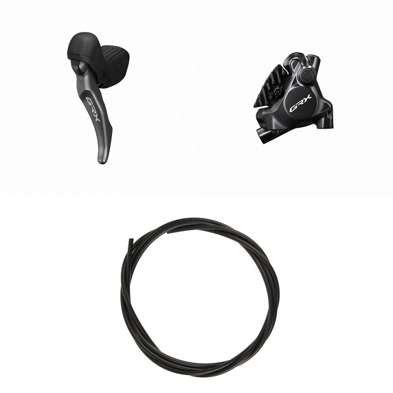 Vasen 1x-Vipu ja Etujarru SHIMANO GRX ST-RX820-LA + BR-RX820 Flat Mount