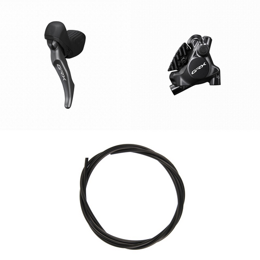 Vasen 1x-Vipu ja Etujarru SHIMANO GRX ST-RX820-LA + BR-RX820 Flat Mount