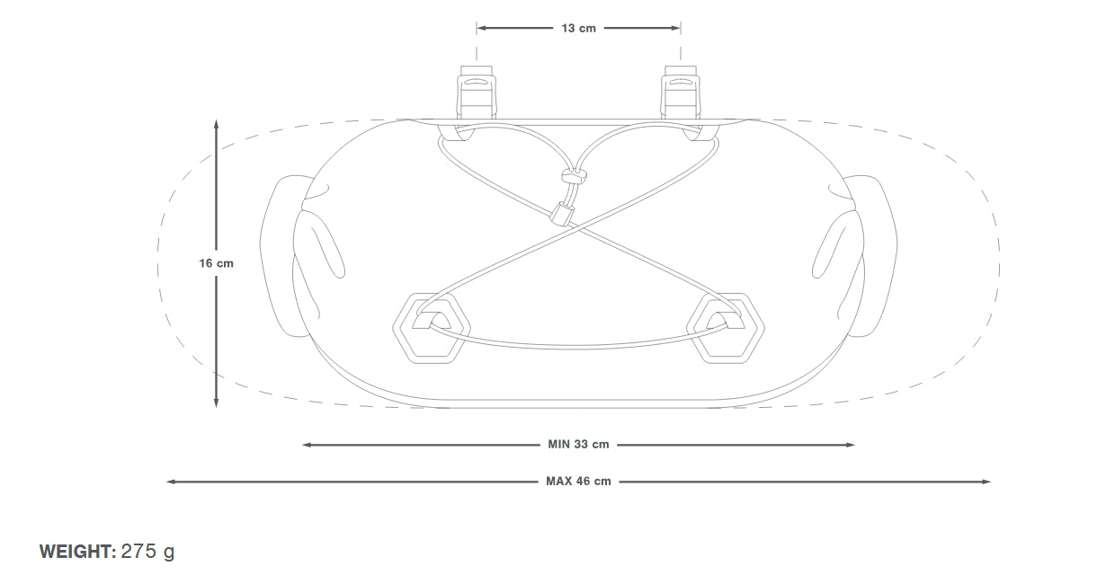 Ohjaustankolaukku APIDURA EXPEDITION HANDLEBAR PACK 14 L Musta