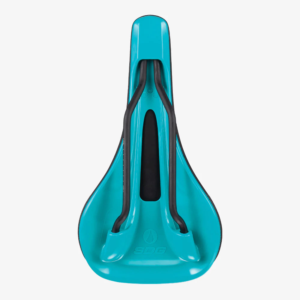 SDG BEL-AIR V3 Rails Lux Alloy -satula musta/turkoosi