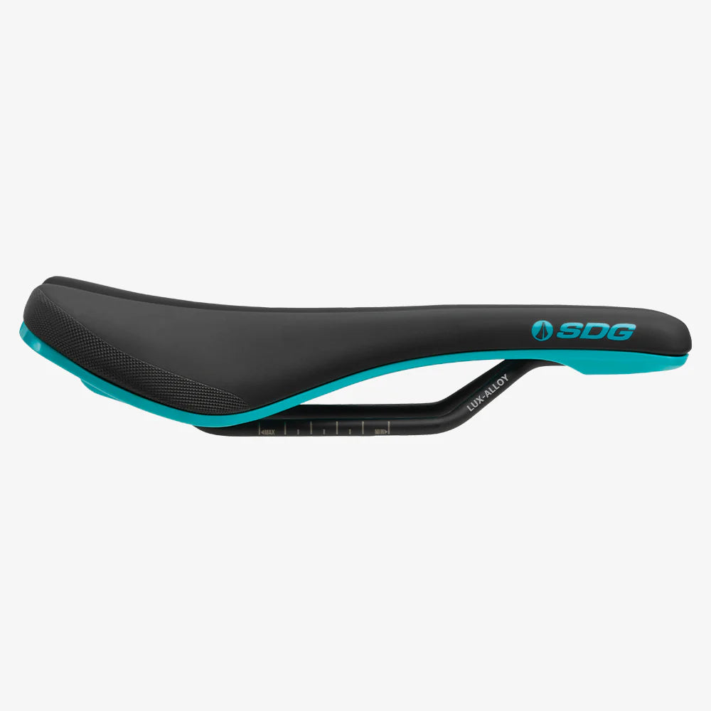 SDG BEL-AIR V3 Rails Lux Alloy -satula musta/turkoosi