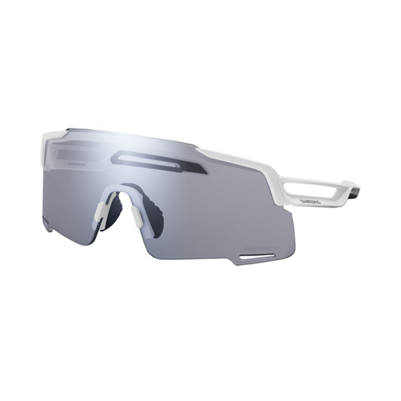SHIMANO EQUINOX 4 CE-EQNX5 Valkoiset mattapintaiset lasit Harmaa fotokrominen linssi