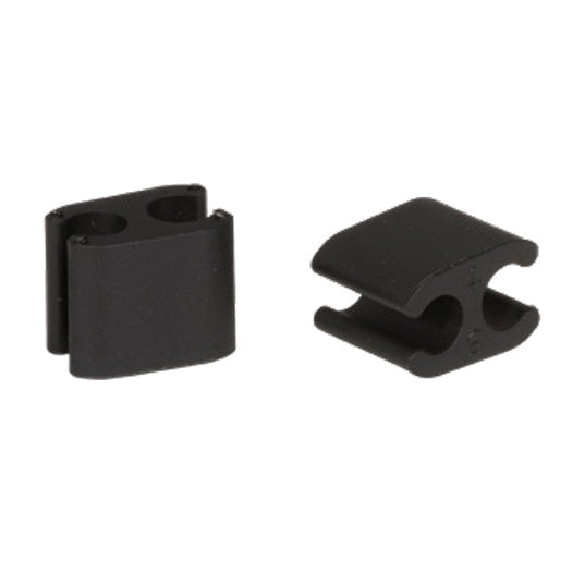 10 kpl ELVEDES kaapeliklipsejä Duo Musta 4.1mm/5mm Muovi