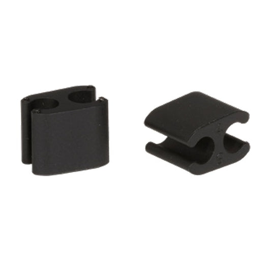 10 kpl ELVEDES kaapeliklipsejä Duo Musta 4.1mm/5mm Muovi