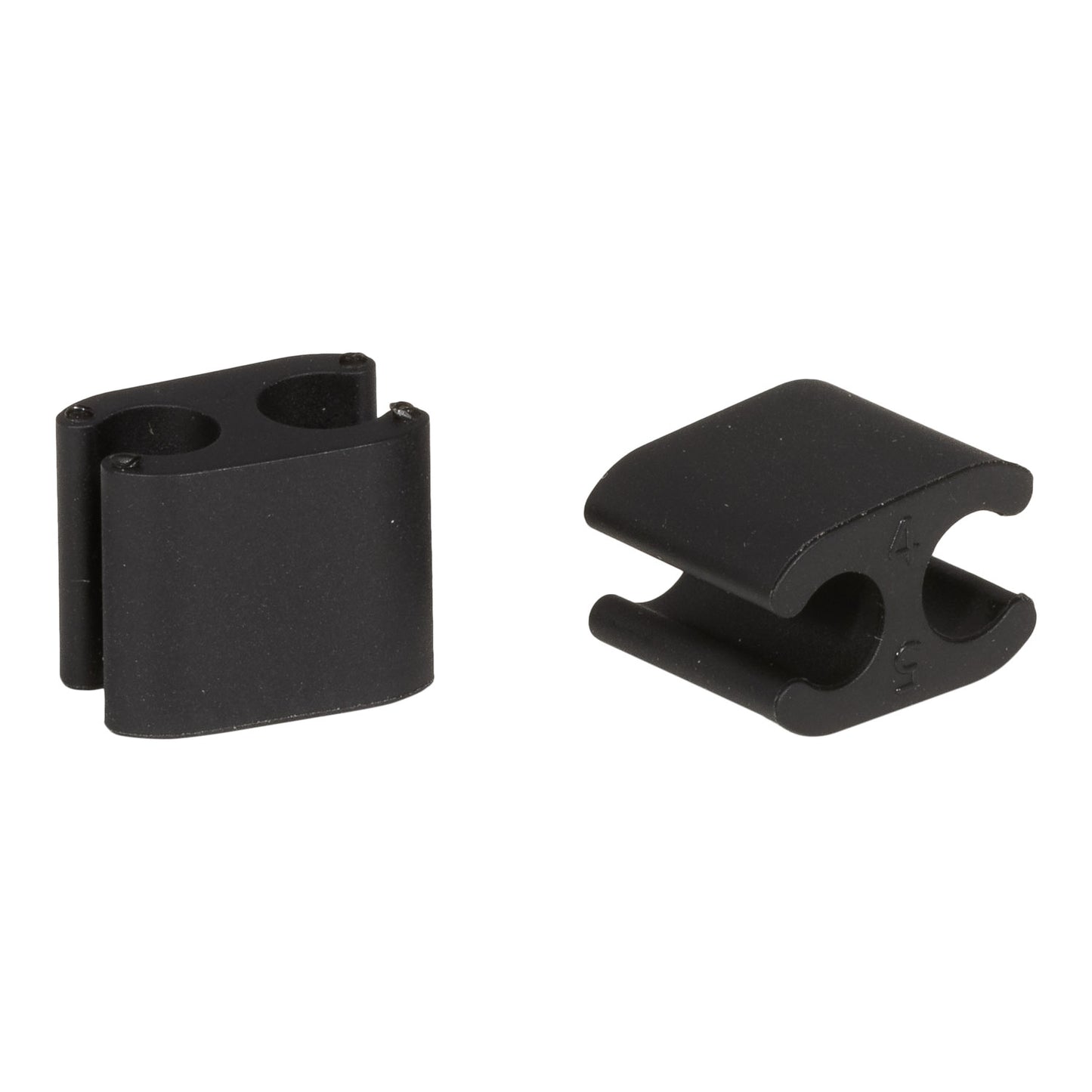 10 kpl ELVEDES Clips Duo Musta 5mm/5mm muovikaapelit paketti